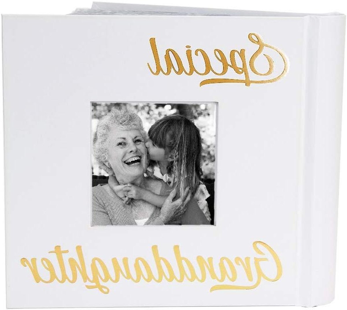 Fotoalbum Special Granddaughter - Herinneringen Album - Foto's Bewaren - Goudfolie Tekst - 8.5 x 8.5 Inch - Wit