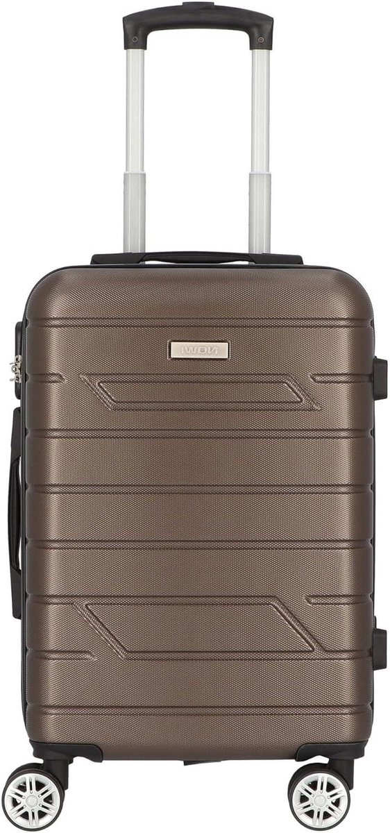Koffer 4 wielen - Reiskoffer Trolley - Vakantie Reizen - Vaste Structuur - 56 cm - Zwart