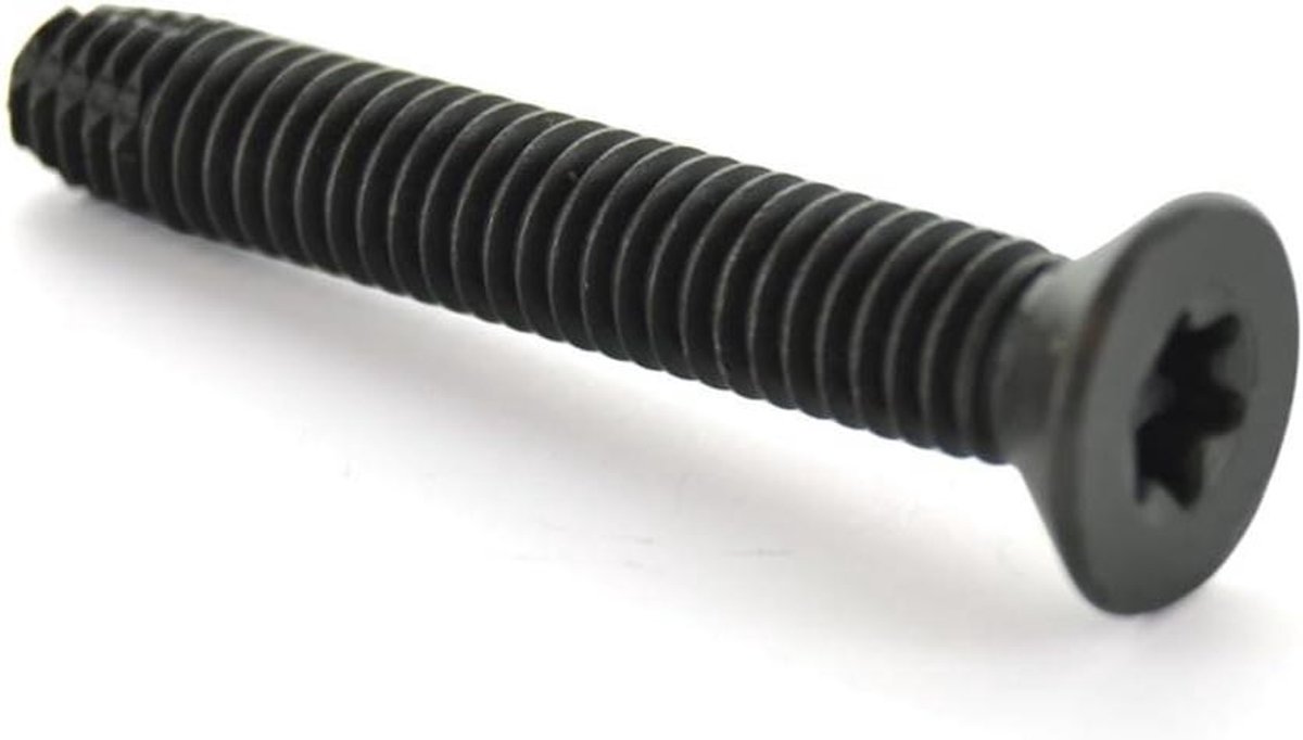 Platte Kop Schroeven - Vloerplaat Schroeven - Bevestigen Vloerplaten - Zwarte Fosfaat Afwerking - 1/4-20 x 2 Inch - Zwart