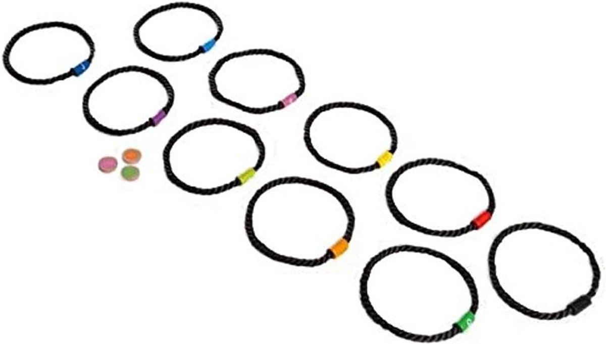 Hopscotch Spel - Ringwerpen Spel - Buiten Spelen - Traditioneel Frans Spel - Eén Maat - Meerkleurig