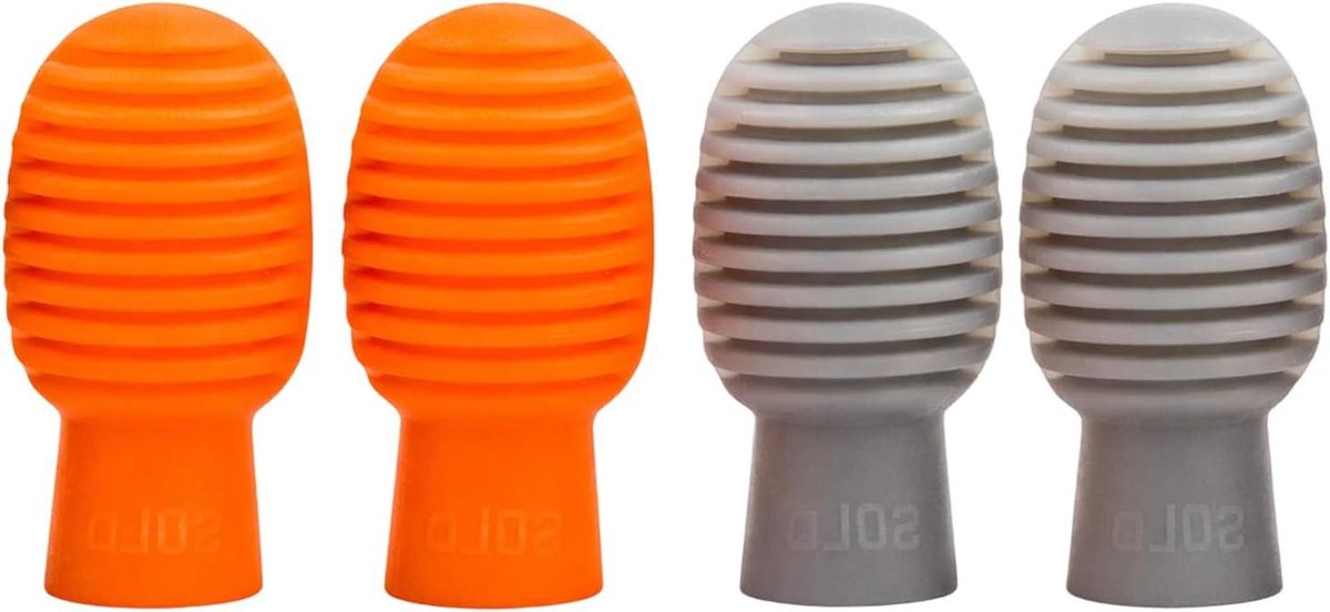 Drumstokken Set - Percussie Stokken - Muziek Maken - Nylon Tips - 5A Grootte - Grijs Oranje