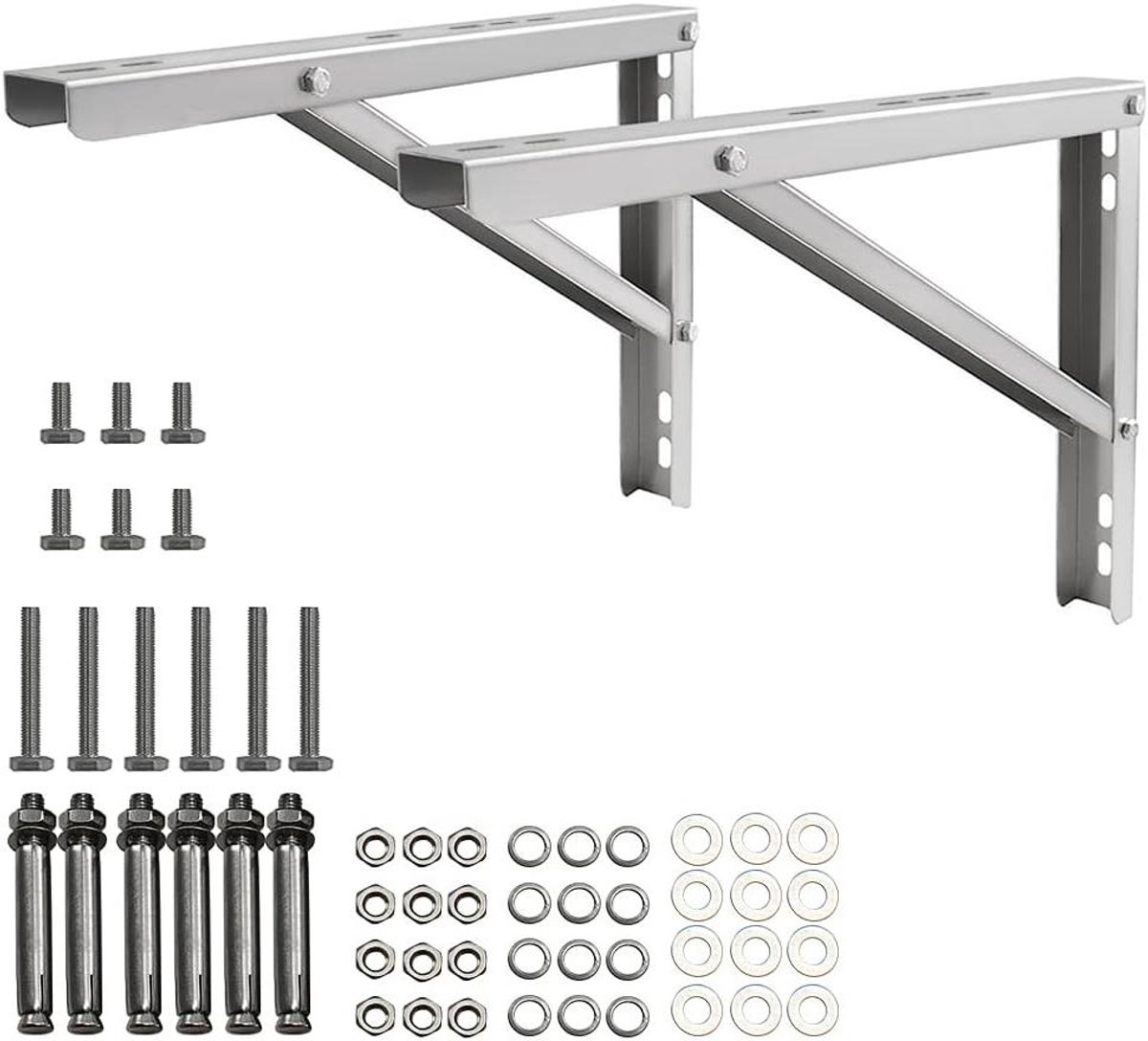 Ondersteuning Frame - Condensor Steun - Condensor Plaatsen - Roestvrij Staal - 66 x 6 x 6 cm - Zilver