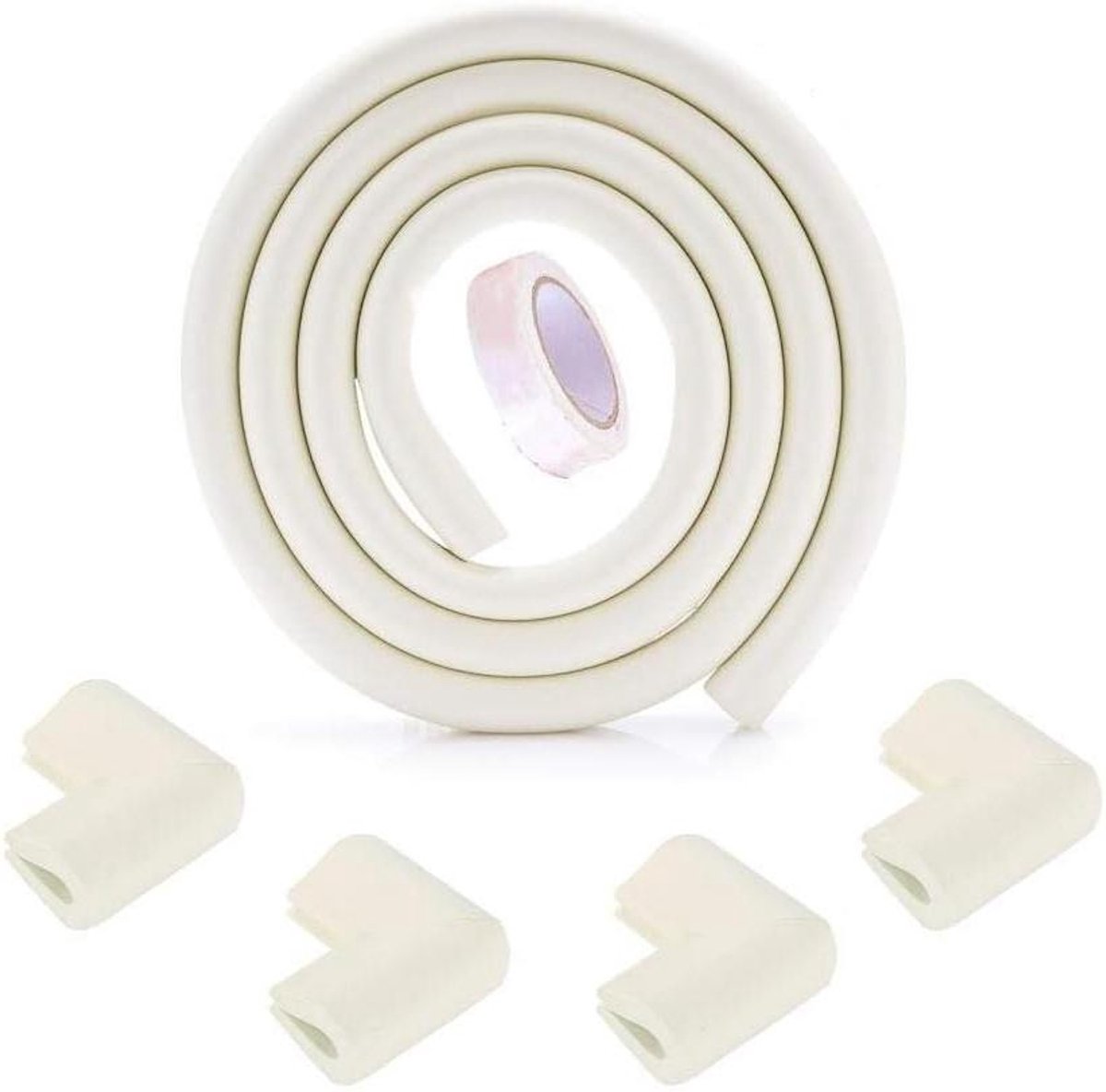 Hoekbeschermers Kinderen - Babyveiligheid Bumpers - Huis Beveiligen - U-Vorm Profiel - 2 Meter - Wit