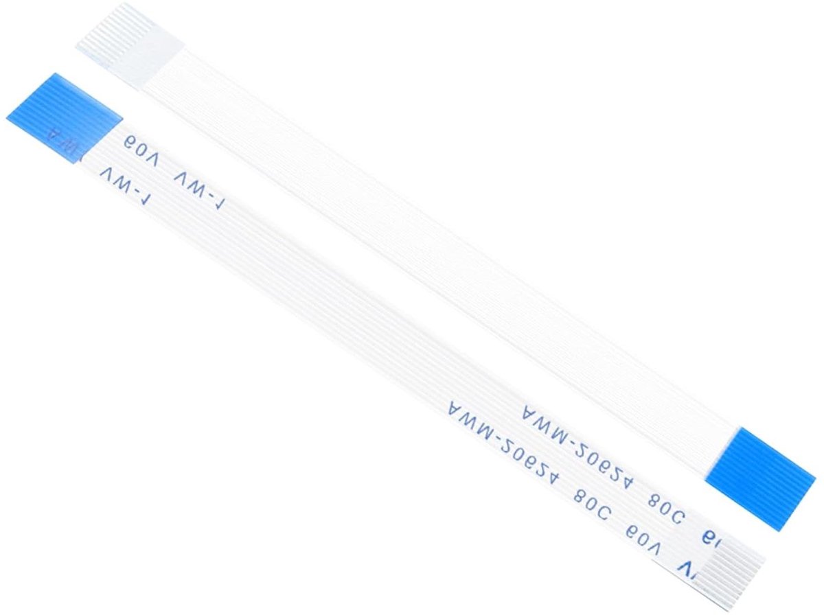 Platte Kabel - Lintkabel FFC - Elektronica Reparatie - Type B Versterkt - 12 Pins 80mm - Blauw