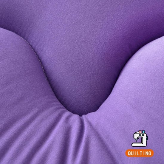Vloermatras met hoes - Zacht slaapkussen - Comfortabel slapen - Geüpgraded 5-laags structuur - 200x220cm - Paars — afbeelding 4