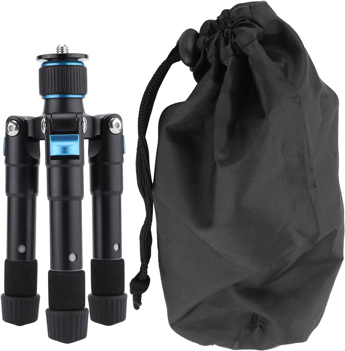 Mini Tafelstatief - Camera Statief - Stabiele Opnames - Verstelbare Hoogtes - 19-42 cm - Zwart
