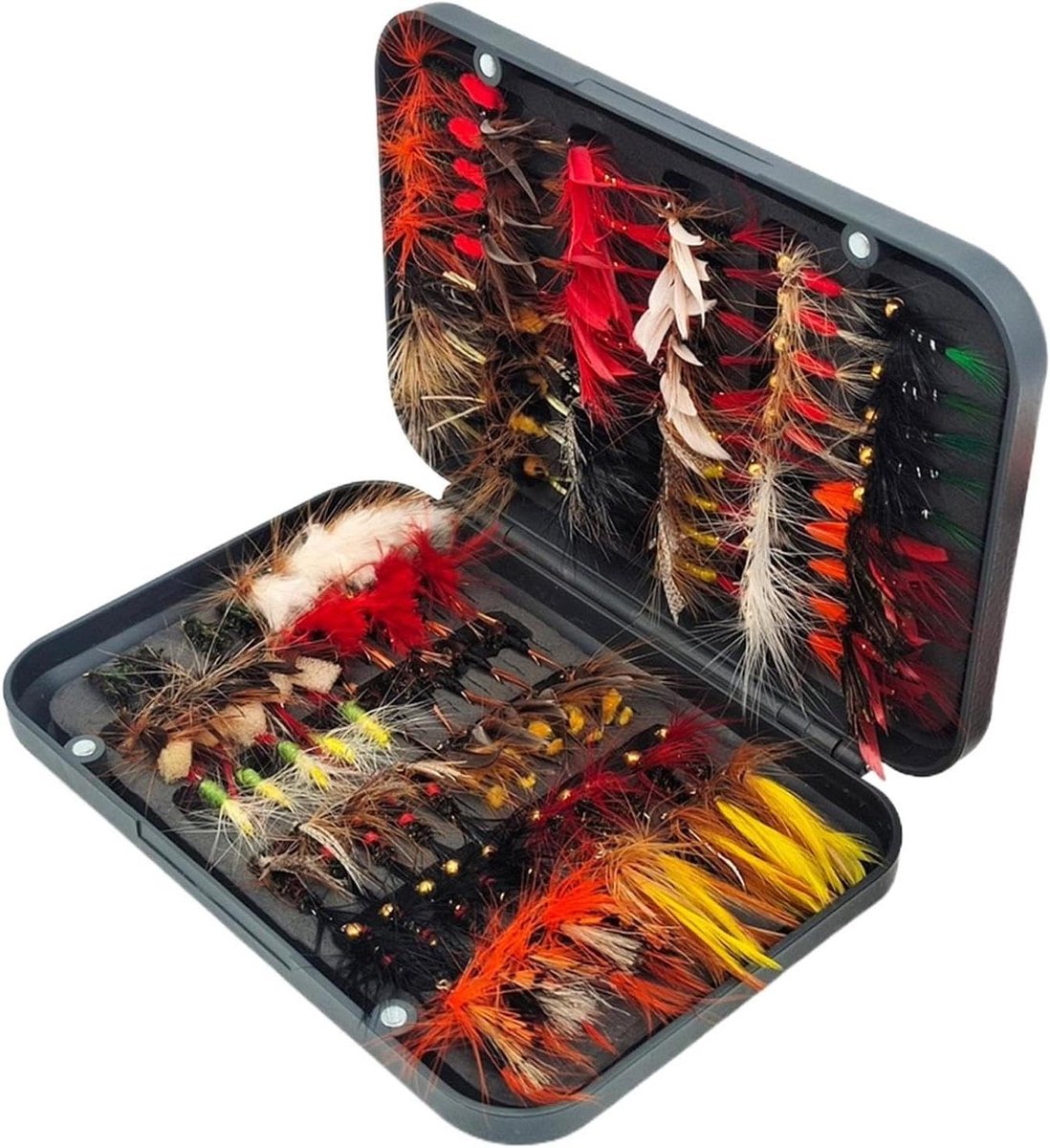 Vliegenaas Set - Kunstaas Vissen - Forel Vangen - Roestvrij Staal - 120 Stuks - Multicolor