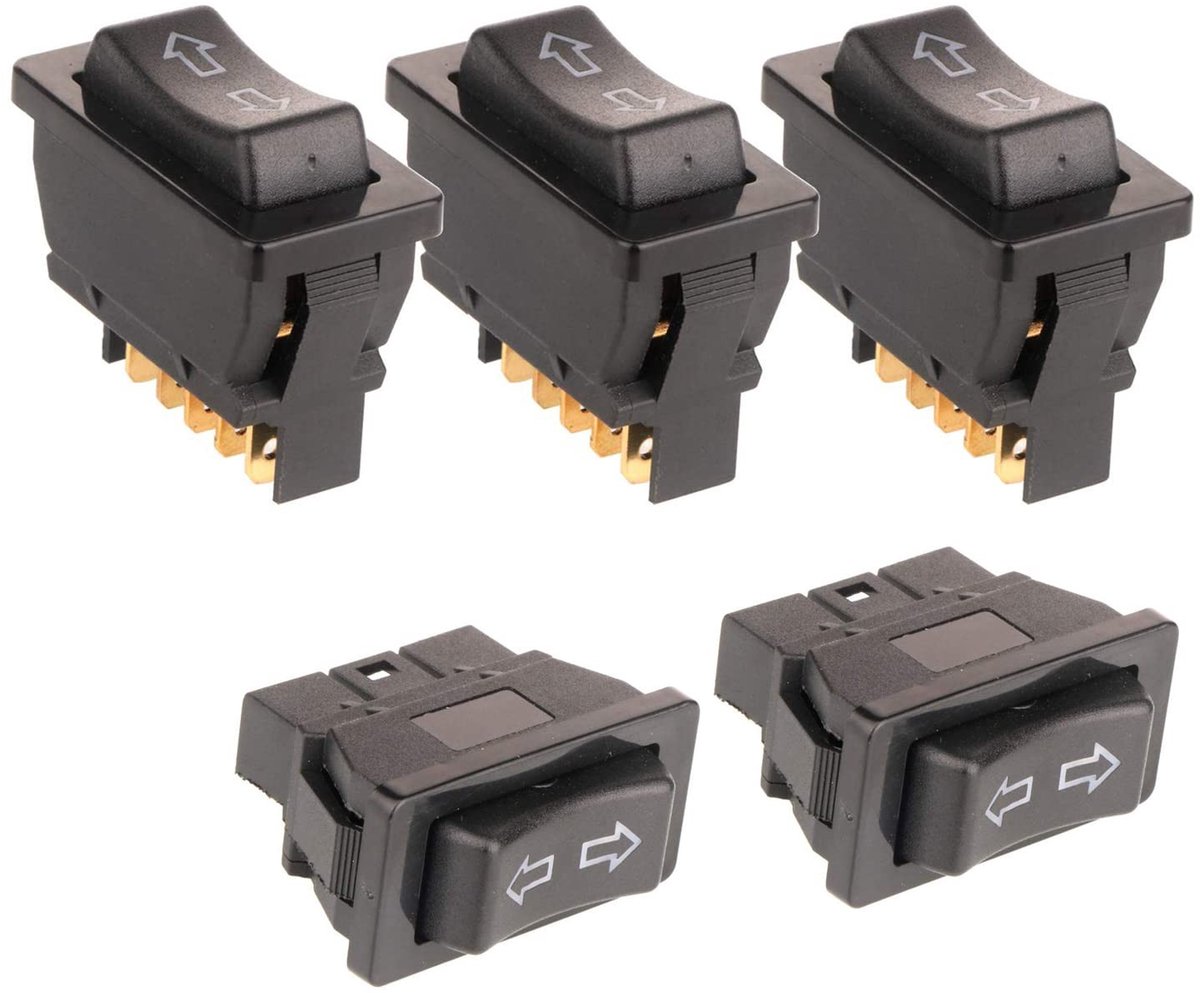 Cosensi - Dailygoods - Dailygoody - Tuimelschakelaar - 5Pcs Tuimelschakelaar Autoraam - Betrouwbare schakelaar voor auto - 5Pins - Vensterbediening - Geschikt voor motoren e