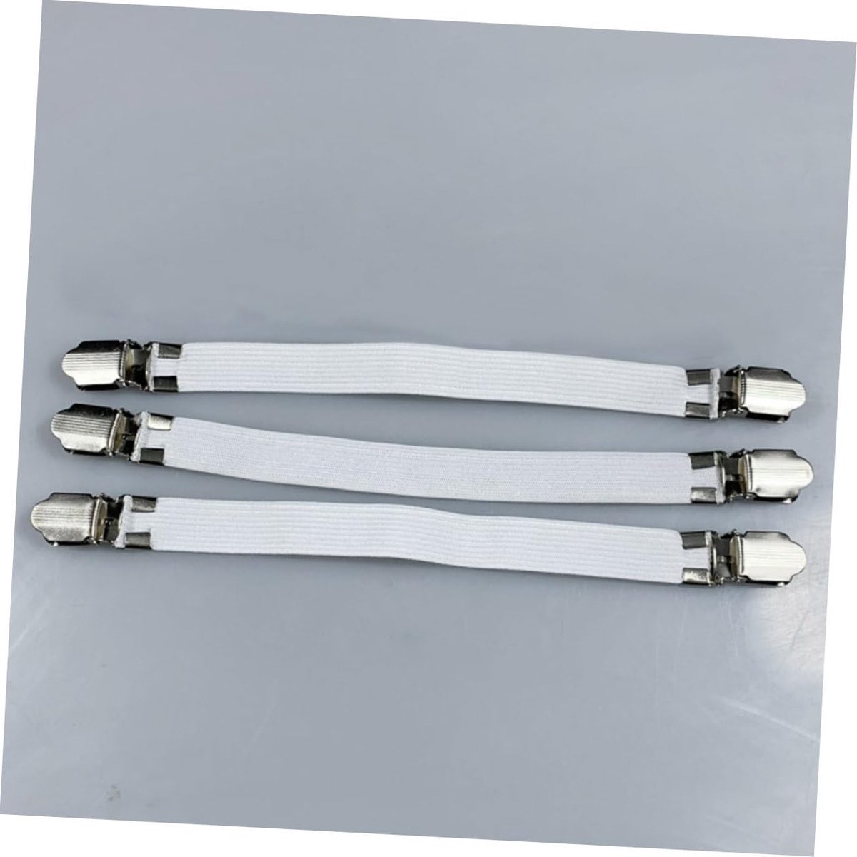 Strijkplank Clips - Hoes Fixers - Strakke Hoezen - Verstelbaar Elastisch - Set van 8 - Wit