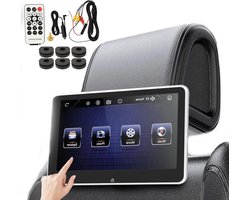 Hoofdsteun Monitor - Achterbank Entertainment - Reizen met Kinderen - Touchscreen Scherm - 10.1 Inch - Zwart