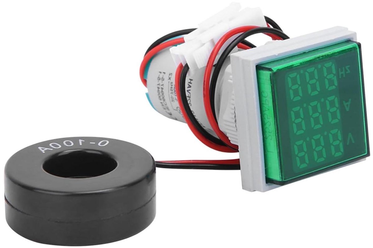 Digitale AC Volt Ampere Frequentie Meter - Spanningsmeter Stroomsterkte Hertz Tester