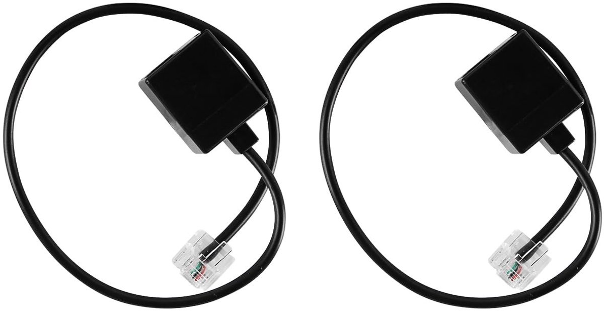 Dailygoods - 2 Stuks RJ11 naar RJ45 Converter Adapter voor Telefoonaansluiting
