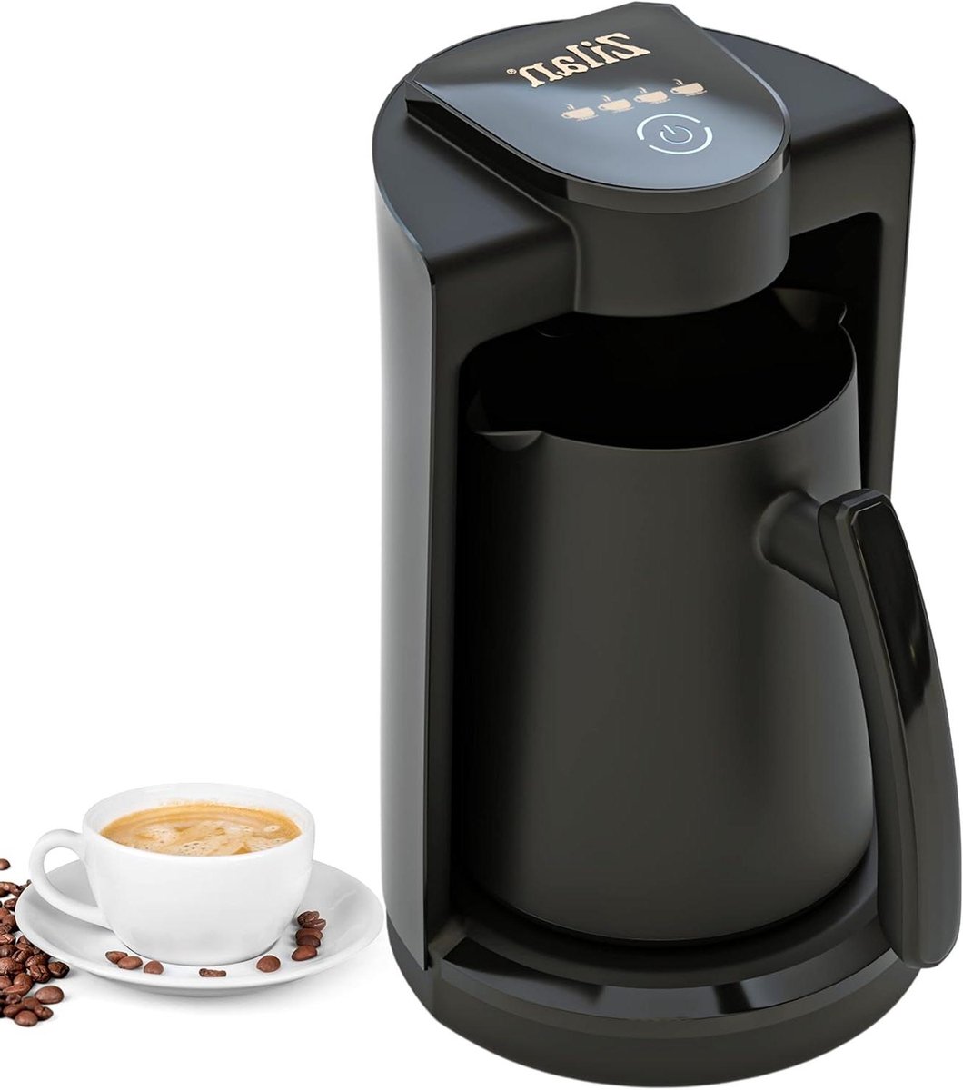 Koffiezetapparaat - Filterkoffie machine - Koffie zetten - Touch control - 1-4 kopjes - Zwart