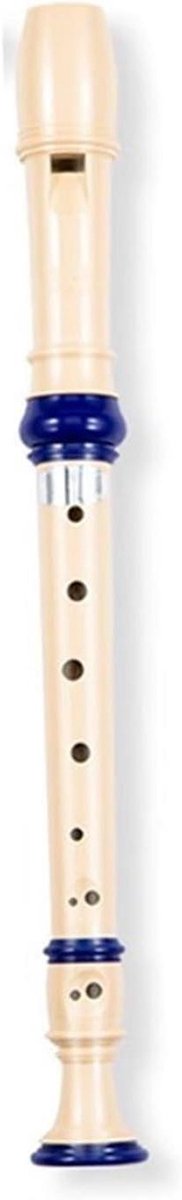 Houten Blokfluit - Sopraan Instrument - Muziek Leren - Duitse Stijl - 8 Gaats - Blauw