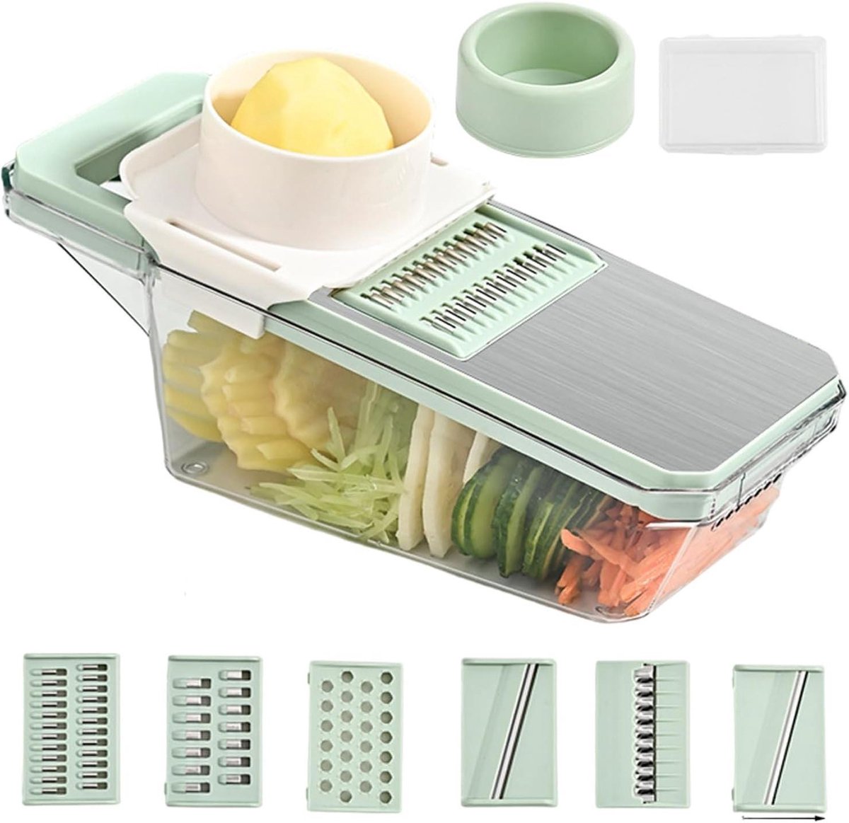 Groente Snijder - Uienhakker Keuken - Maaltijd Prep - Multifunctioneel Systeem - 296 cm - Groen