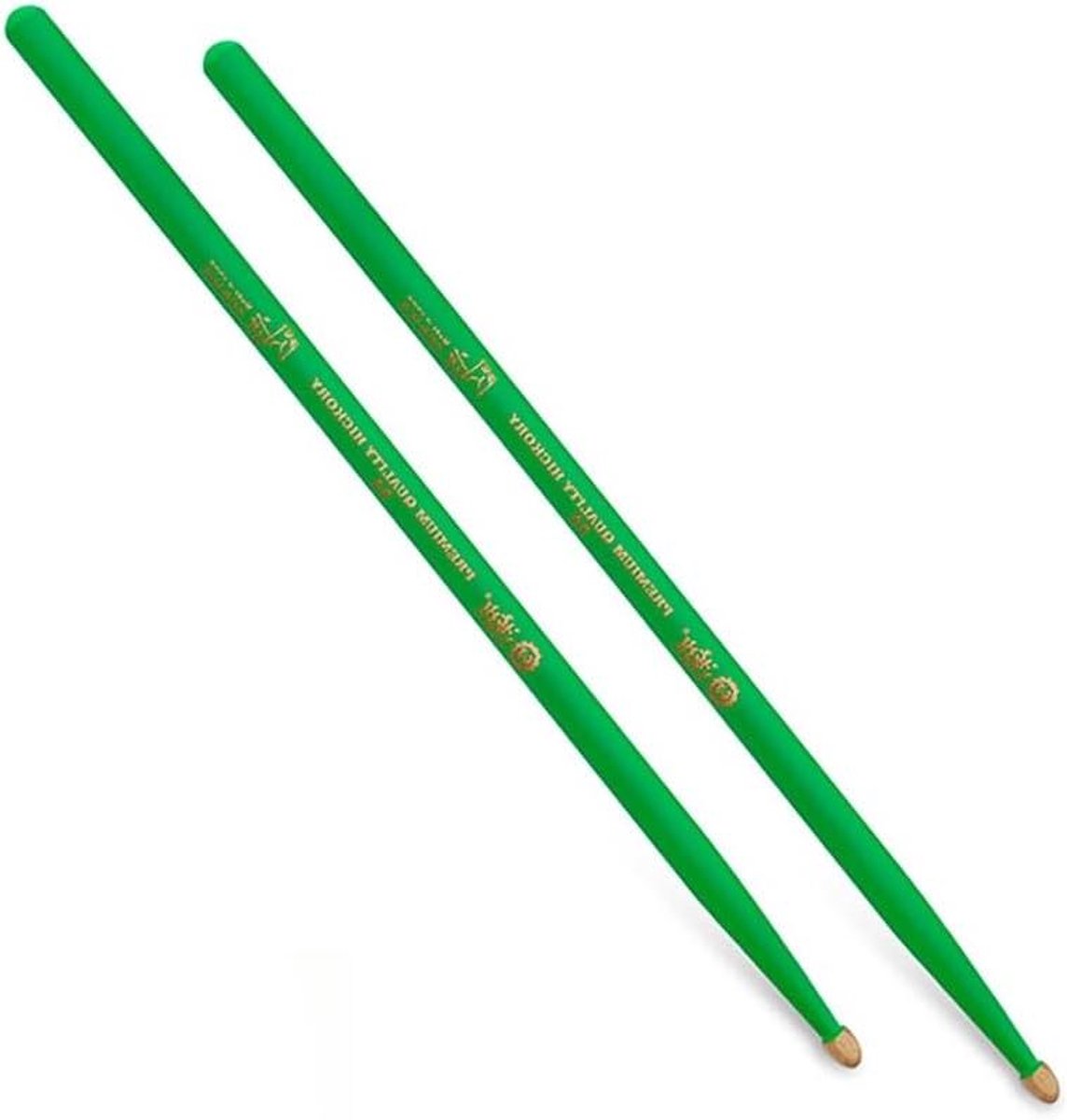 Drumstokken - Percussie Stokken - Muziek Maken - Passief Fluorescerend - 5A 16 Inch - Groen