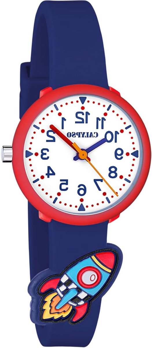 Kinderhorloge - Analoge polshorloge - Tijd leren kijken - Polycarbonaat band - 40 gram - Wit