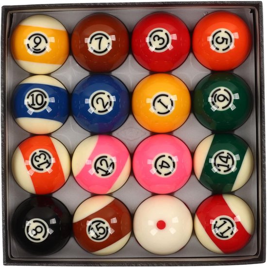 Biljartballen Set - Poolballen Set - Pooltafel Spel - Hoge Kwaliteit Hars - 5.72 cm Diameter - Kleurrijk — afbeelding 4