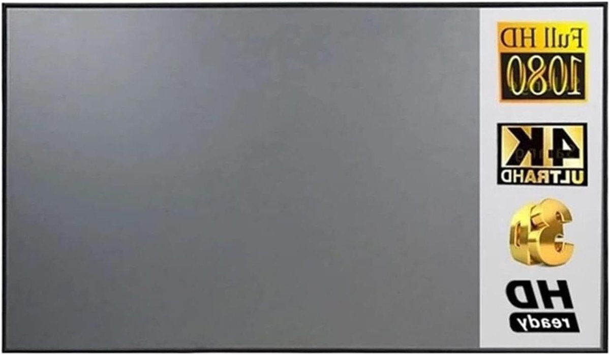 Projectiescherm - Projectiedoek Scherm - Thuisbioscoop Creëren - Anti-licht Doek - 120 inch - Grijs