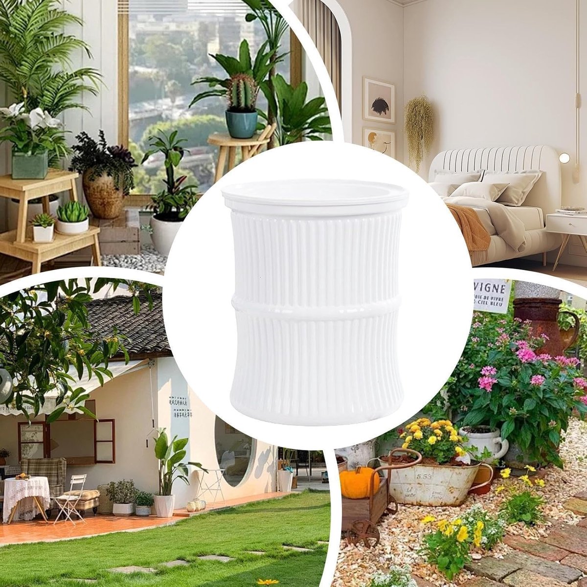 Zelfwater gevende bloempotten,Zelfwater gevende plantenpotten,Kleine Potplanten Containers Waterreservoir Potten - Anti-lek irrigatiepotten voor entree, balkon, slaapkamer, woonkamer, studeerkamer — cadeau in Cadeau-ideeën - foto 4