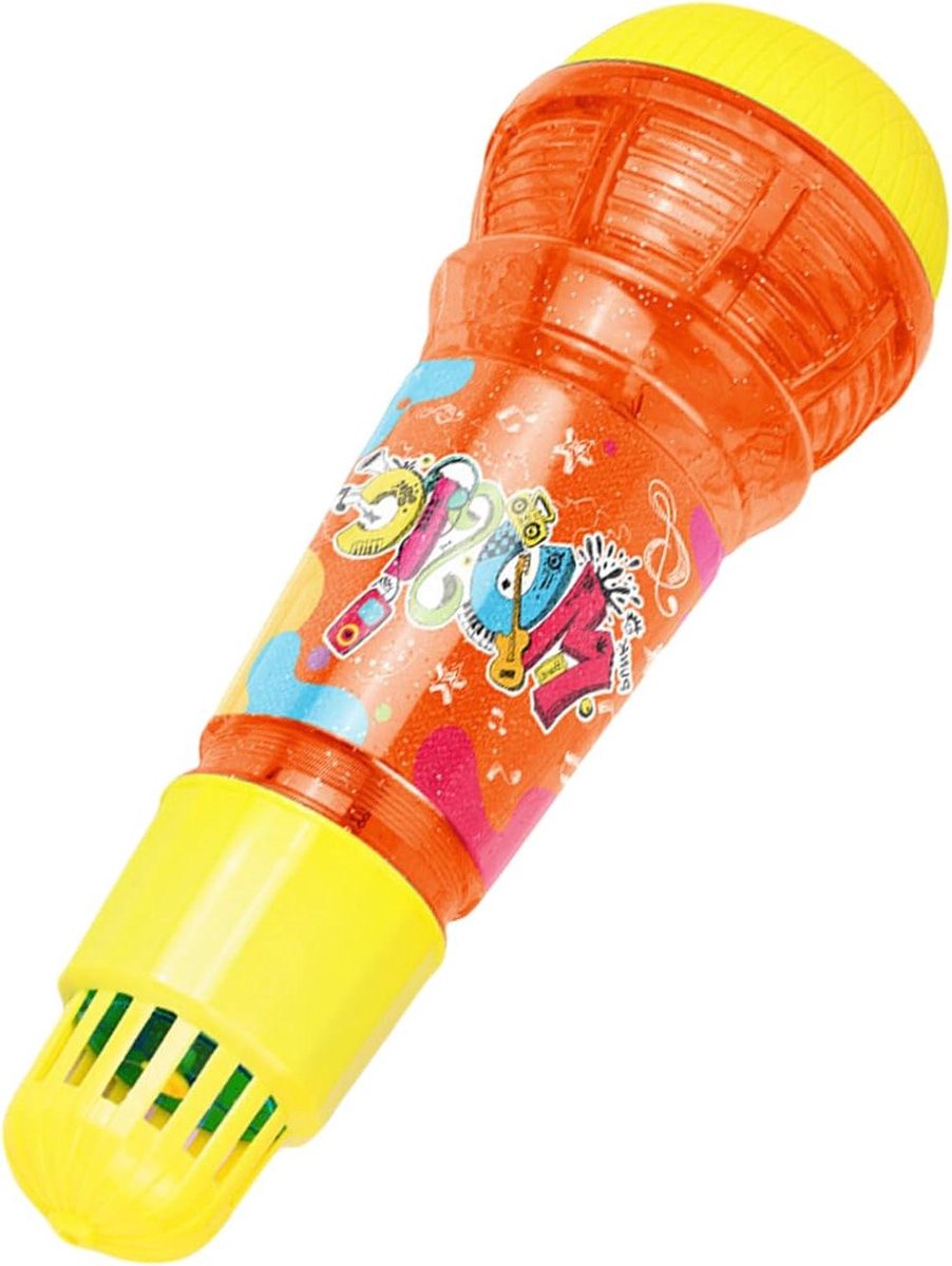 Kinder Microfoon - Echo Speelgoed - Zang en Spraak - Geen Batterijen Nodig - 24 cm - Oranje