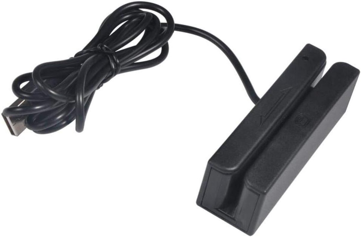 Kaartlezer - Magneetstrip reader - Data Invoer - Bi-directioneel lezen - Compact formaat - Zwart