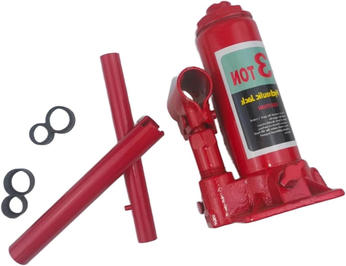 Autokrik - Fleskrik Hydraulisch - Voertuig Onderhoud - Antislip Basis - 3 Ton Capaciteit - Zilver