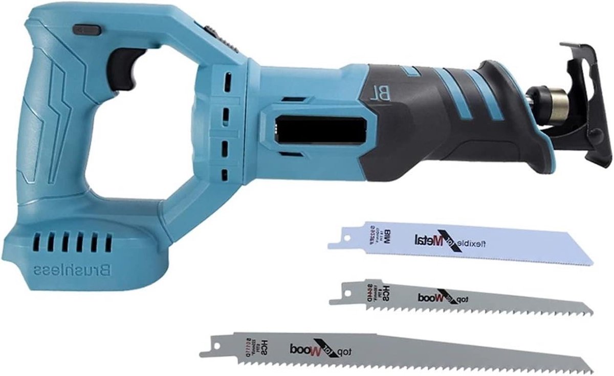 Mini Kettingzaag - Elektrische Zaag - Takken Snoeien - Borstelloze Motor - 21 Volt - Groen Zwart