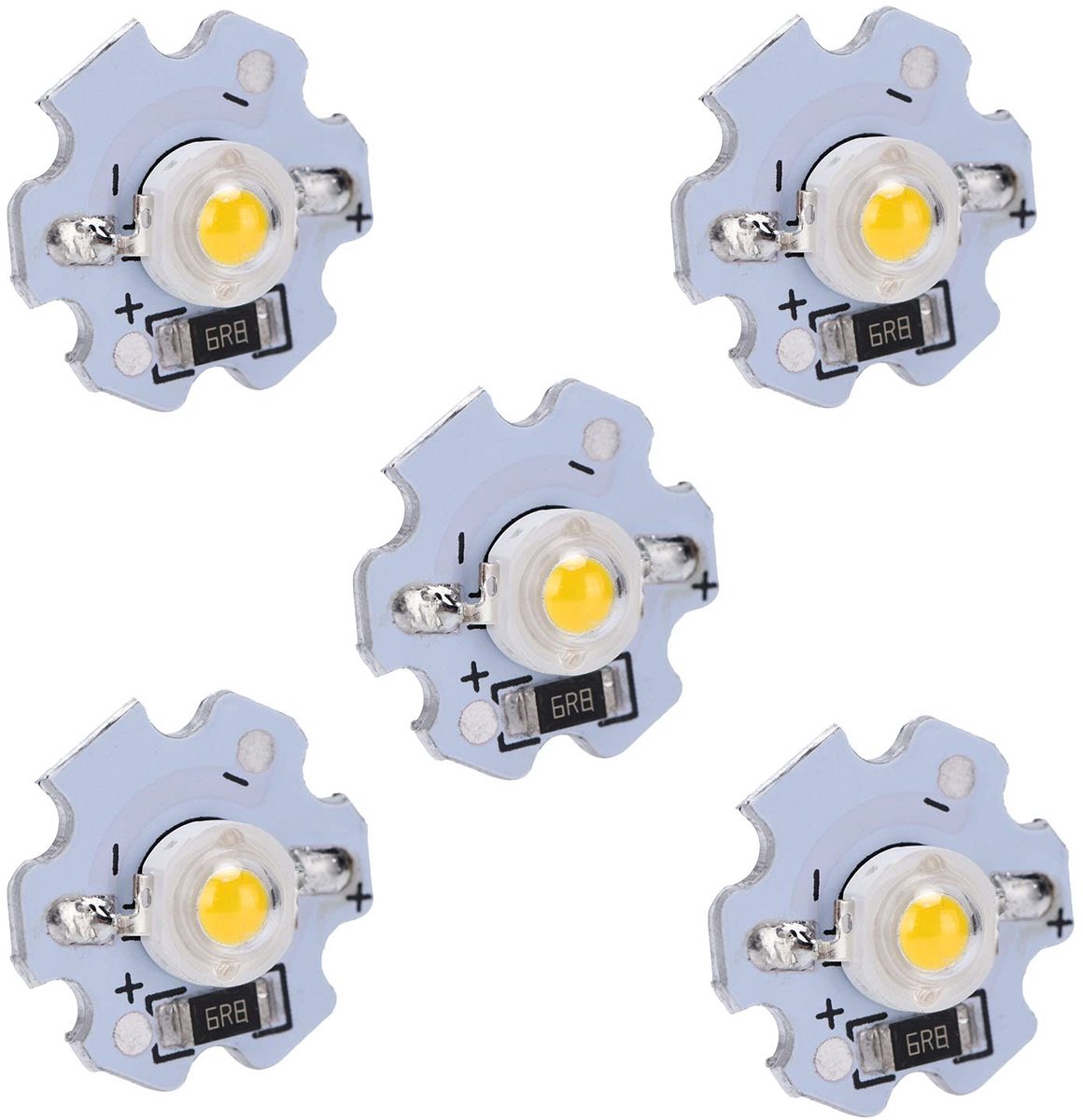 Dailygoods - 25 Stuks 1W LED-lampkralen met Aluminium Basis voor DIY Verlichting