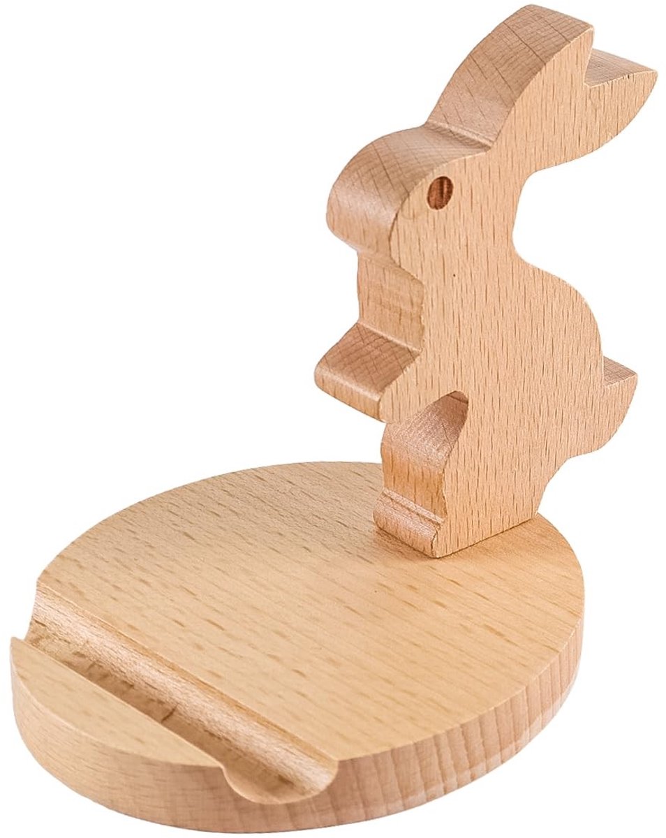 Dailygoods - Houten Telefoonhouder in Konijnvorm