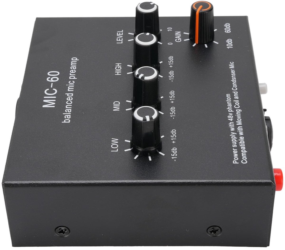 Dailygoods - Microfoon Voorversterker met 48V Voedingsvoorziening