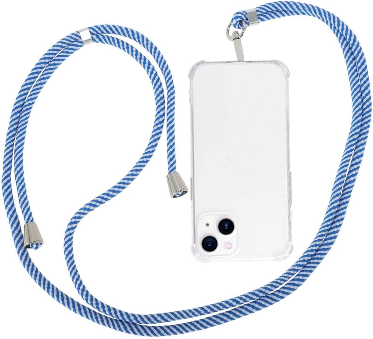 Dailygoods - Telefoonkoord voor Standaard Telefoonhoes met Verstelbare Draaglengte