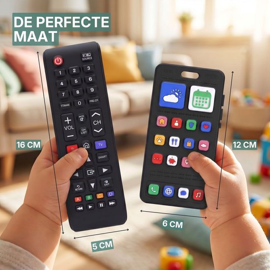 Broemba Baby Afstandsbediening + Baby Telefoon - 100% Siliconen Educatief Speelgoed