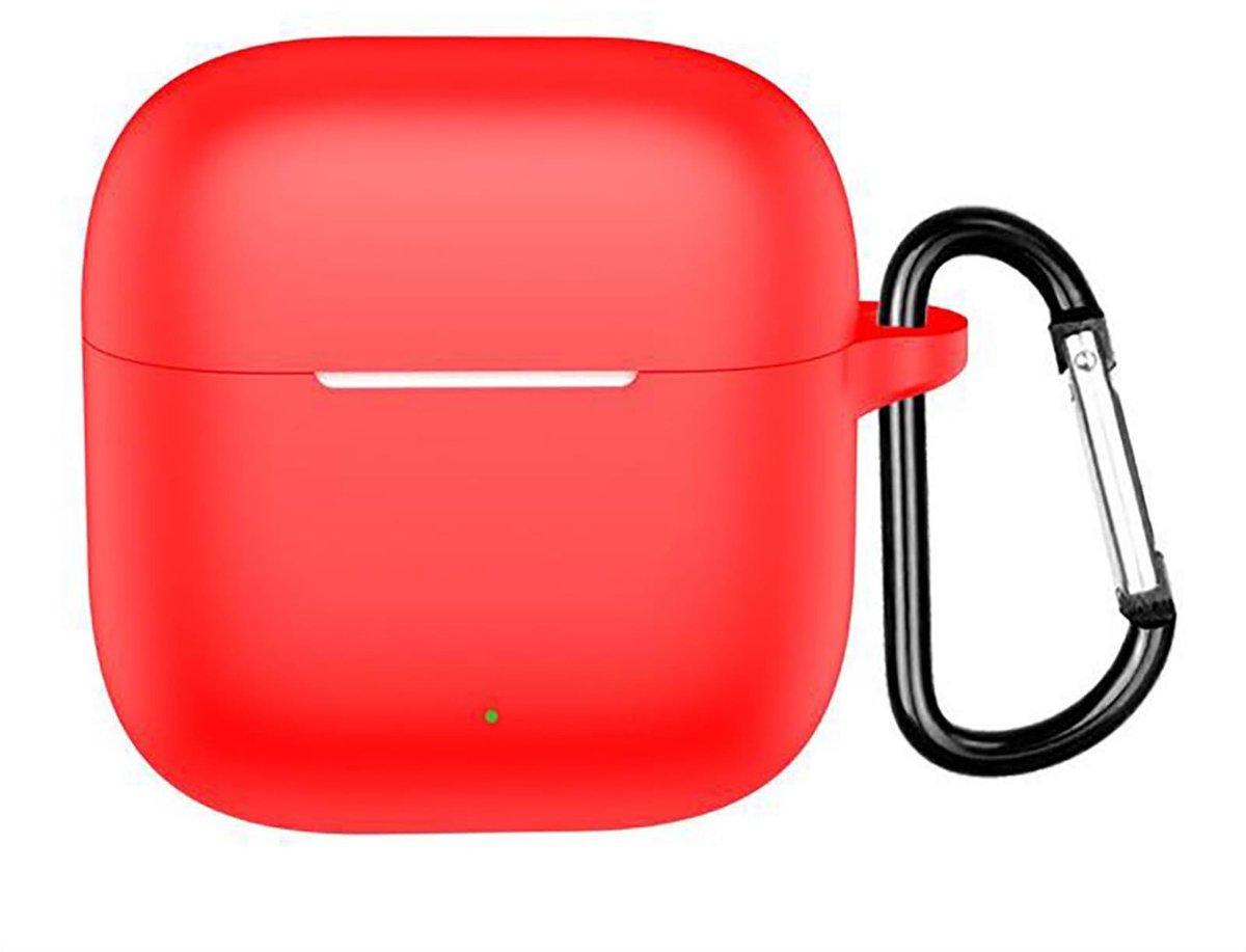 Dailygoods - Siliconen Hoesje voor Oppo Enco Buds 3 - Rood