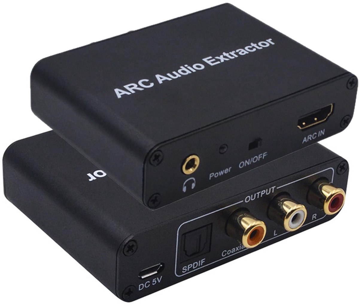 Dailygoods - ARC Adapter Audio Extractor voor SPDIF/Coaxiaal en 3,5 mm L/R Audio
