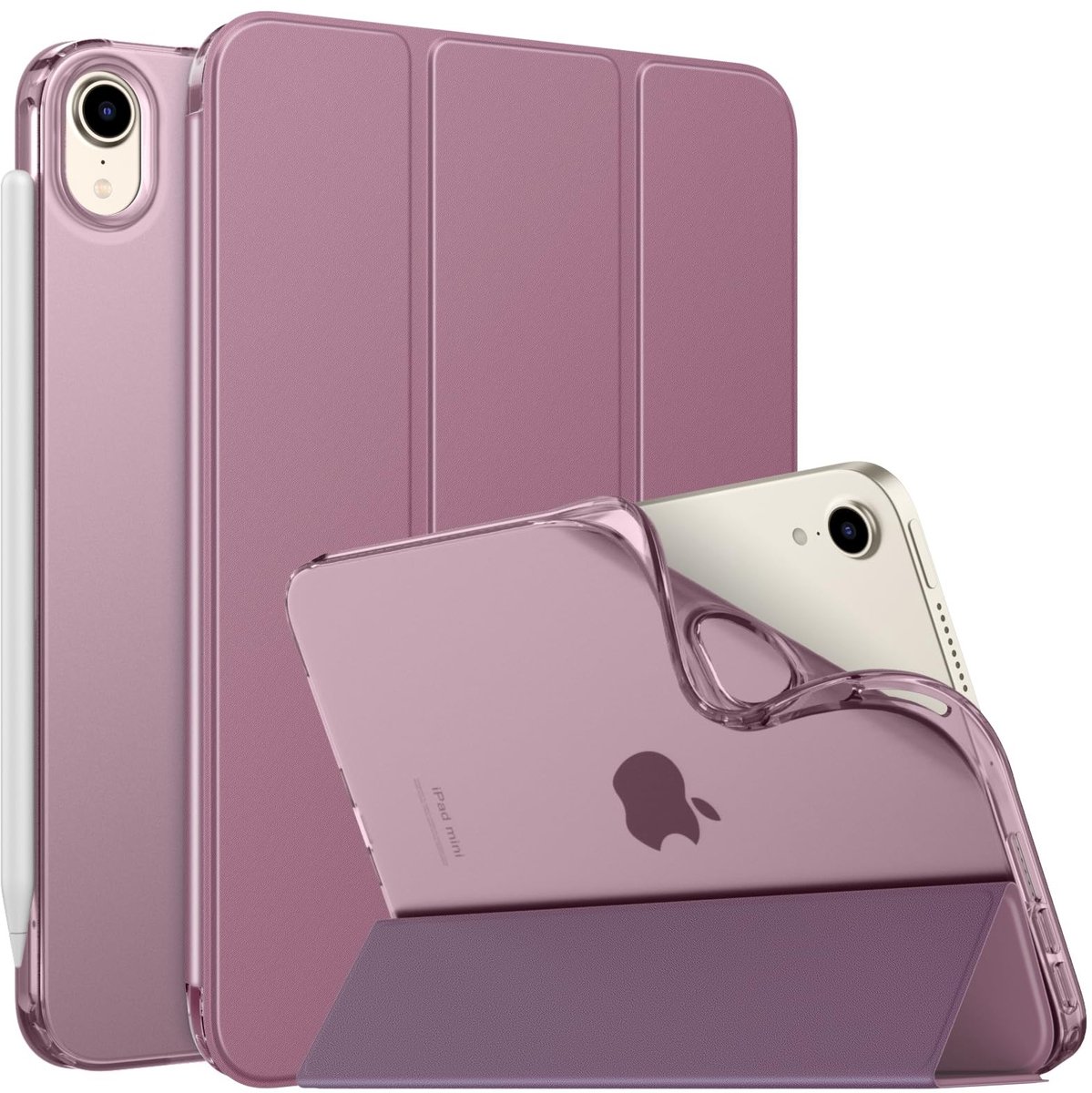 Dailygoods - Translucente TPU Hoes voor iPad Mini 6/7 met Automatische Slaapfunctie