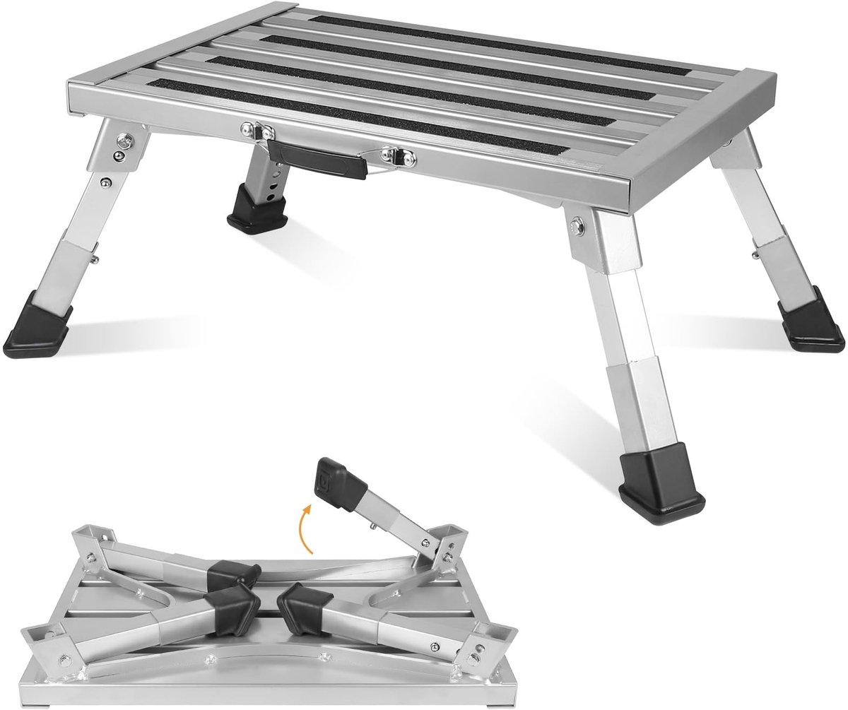 Dailygoods - Aluminium Opstapkruk Inklapbaar met Antislip Trede