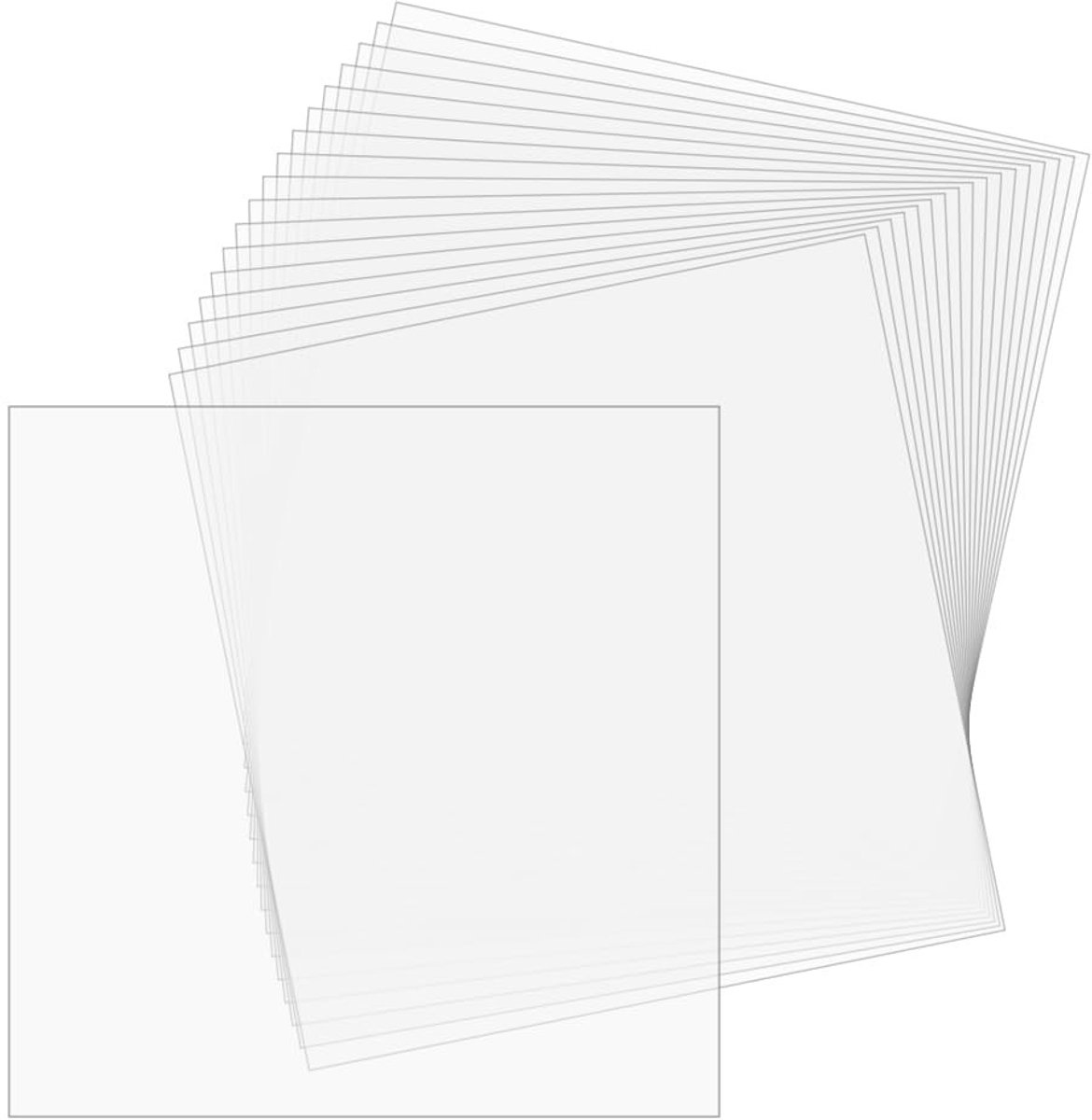 Dailygoods - 20 Transparante PVC Platen voor Knutselprojecten 30x30 cm