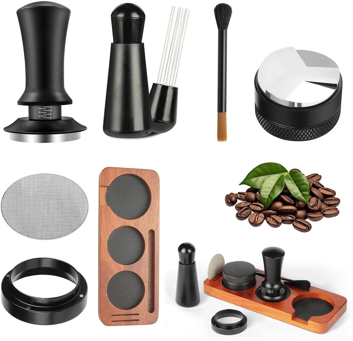 Dailygoods - 7-delige Espresso Tamper Set voor Barista Accessoires