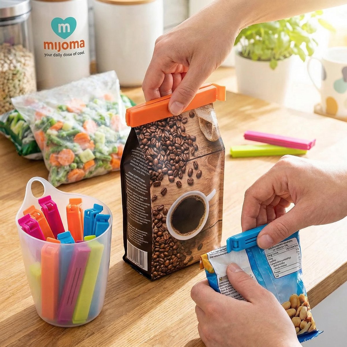 Dailygoods - Sluitclips Set van 20 Stuks, Luchtdicht en Herbruikbaar