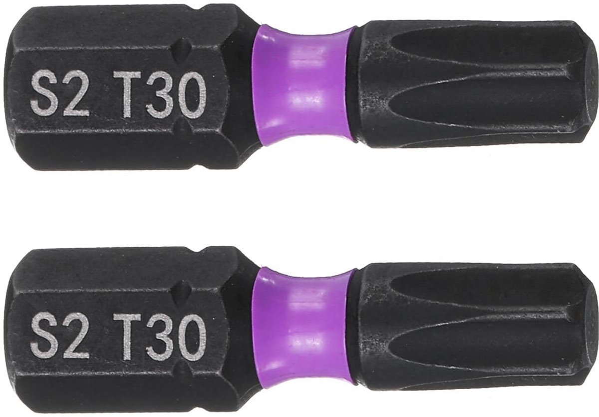 Dailygoods - Set van 2 T30 Torx Schroevendraaier Bits 25mm voor Hout en Metaal