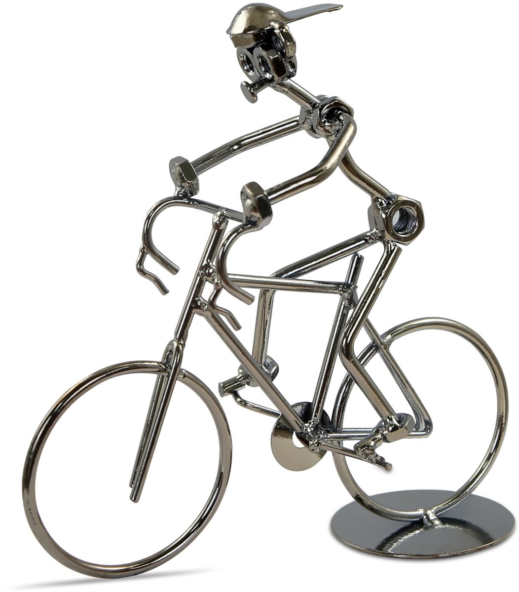 Dailygoods - Creatief Zilveren Fietsmodel als Bureau Ornament
