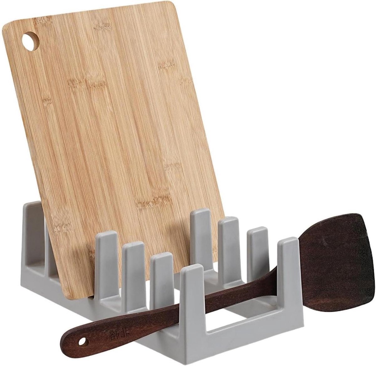 Potdekselorganizer - Keukenrek Houders - Keuken Opbergen - Verticaal Ontwerp - 28x15x9.2cm - Wit