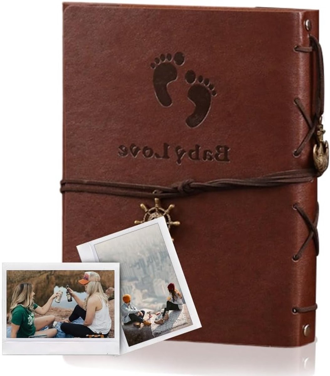 Vintage Fotoboek 27x20.5cm, Scrapbook Album met 60 Pagina's voor Bruiloften, Verjaardagen en Herinneringen, Perfect Cadeau voor Moeder, Vrouw, Man of Vriend