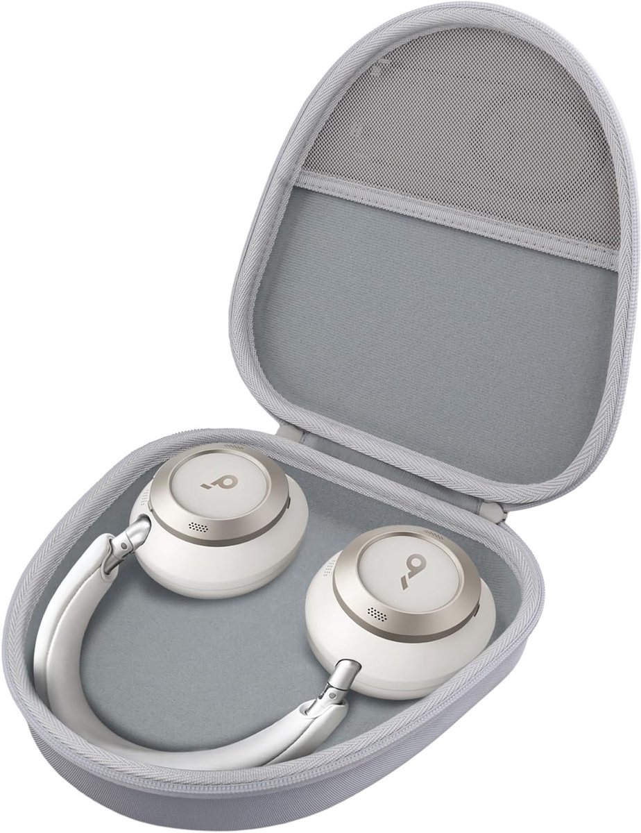 Hard beschermhoes voor Noise Cancelling koptelefoons - Ruimte voor Space One Pro/Space One, Wit, Tas alleen