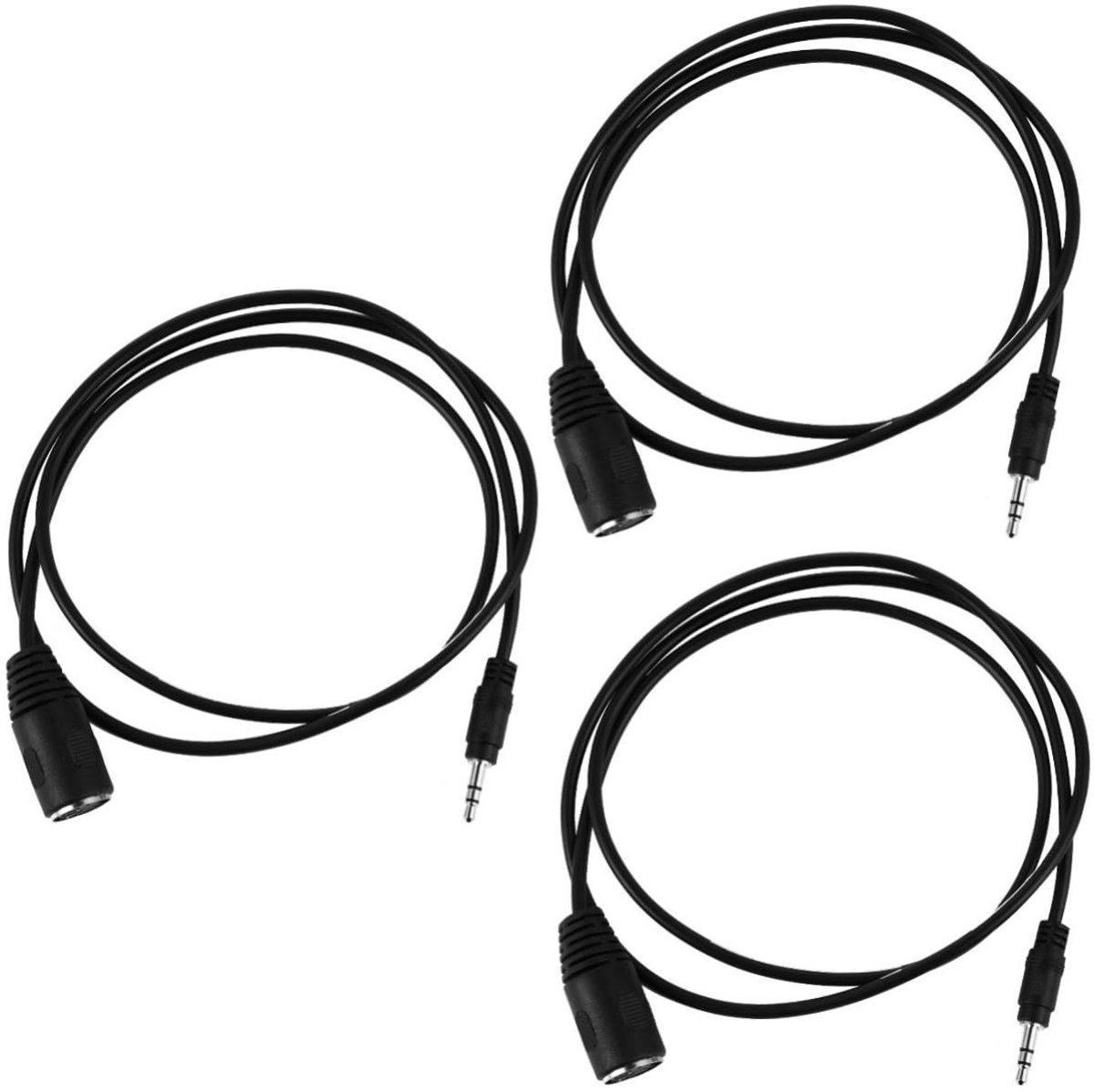 Adapterkabel Set - Din Naar Jack - Muziek Verbinding - 3 Stuks Set - 1 Meter - Zwart