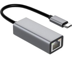 USB C Netwerkadapter - Ethernet Adapter - Stabiele Verbinding - Hoge Snelheid Chip - 100 Mbps - Zwart