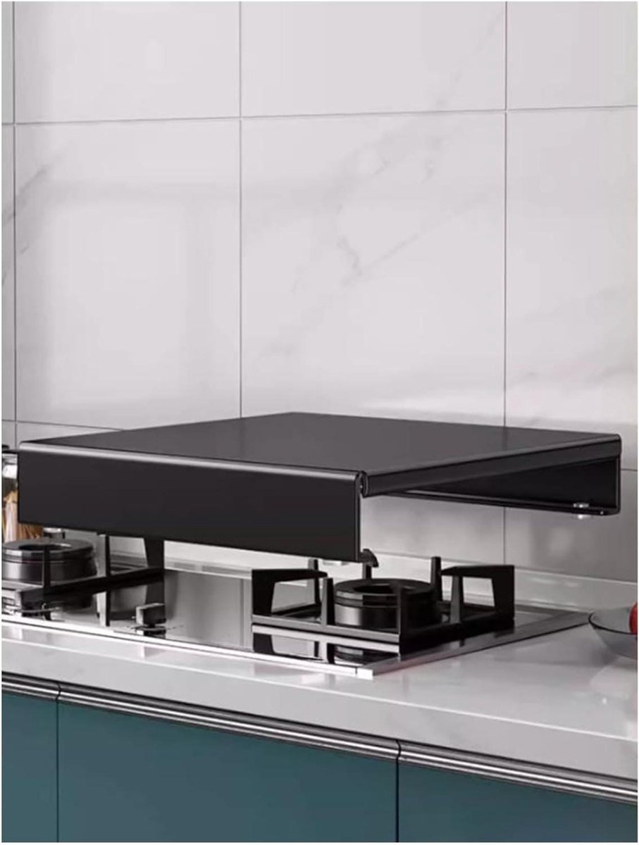 Fornuis Afdekplaat Aanrecht Beschermer Keuken Werkruimte Antislip Siliconen 35x48 cm Zwart