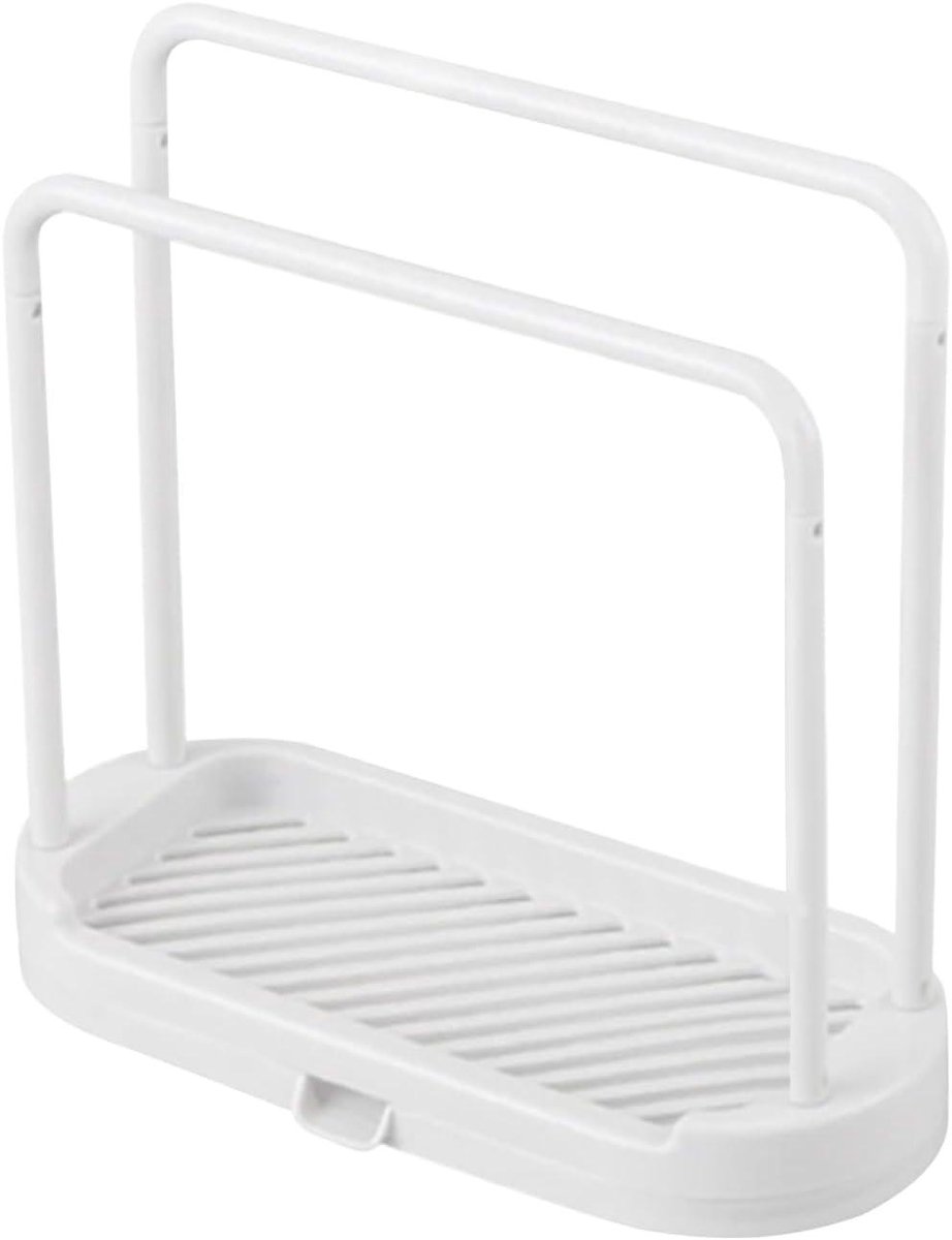 Gootsteen Organizer - Vaatdoekhouder Sponsrek - Keuken Opbergen - Met Afvoerlade - 20.5 cm - Wit