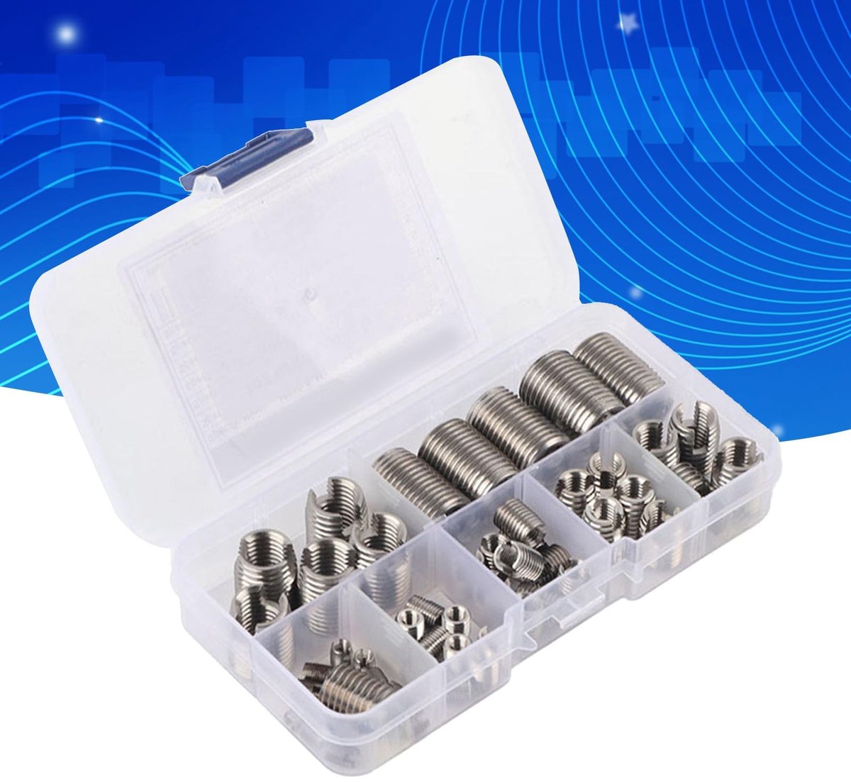 Cosensi - Dailygoods - Dailygoody - Draadinsert - Draadversteviging - M12 x 10mm x 2mm - 50 Stuks - Geschikt voor reparatie - Zilver